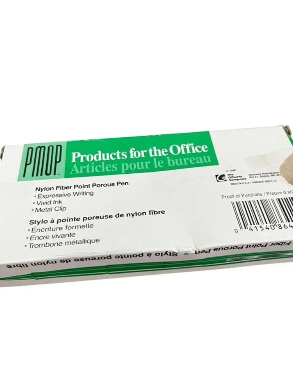 Vintage Box Paper Mate PMOP 860 Green Nylon Fiber Point Porous Pens